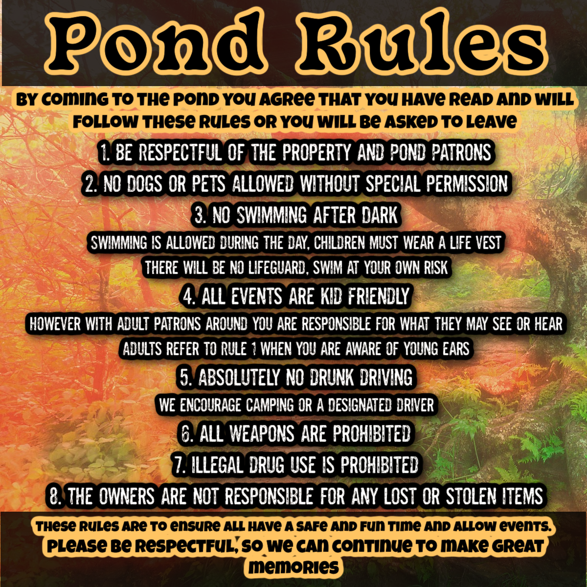 Pond Rules